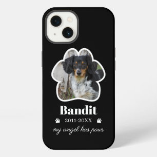 Paw Frame Pet Photo Add Name Memorial iPhone 13 Case