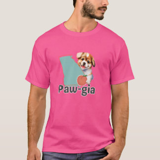 Paw-gia Dog Lovers Dog Mum Dog Peach City Atlanta T-Shirt