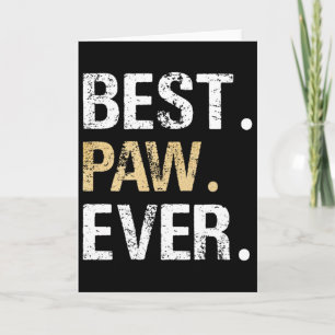 Paw Gift From Granddaughter Grandson Best Paw Ever Card