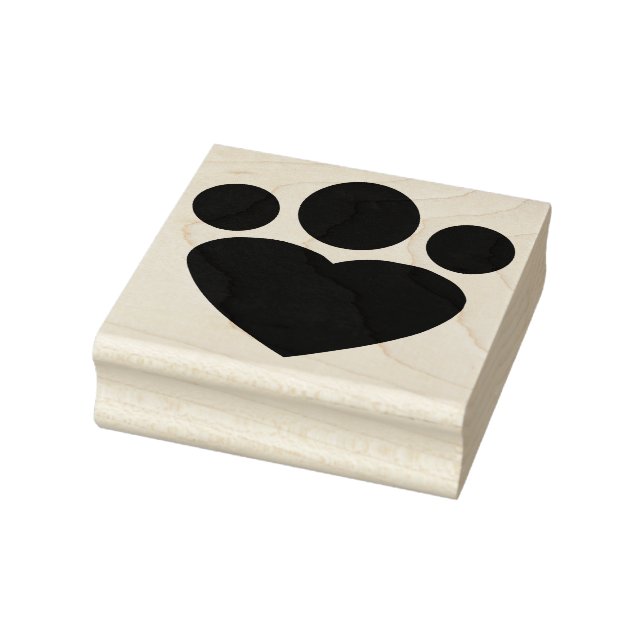 Paw Heart Rubber Art Stamp (Stamp)