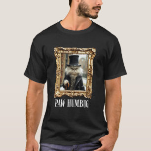 Paw Humbug Funny Cat Christmas Pet Holiday Fancy F T-Shirt