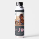 Paw Joy EDITABLE COLOR Water Bottle<br><div class="desc">Visit our shop at www.berryberrysweet.com for stylish and modern stationery and personalised gifts.</div>
