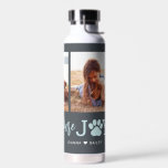 Paw Joy EDITABLE COLOR Water Bottle<br><div class="desc">Visit our shop at www.berryberrysweet.com for stylish and modern stationery and personalised gifts.</div>