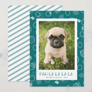Paw La La   Pet Photo Holiday Card