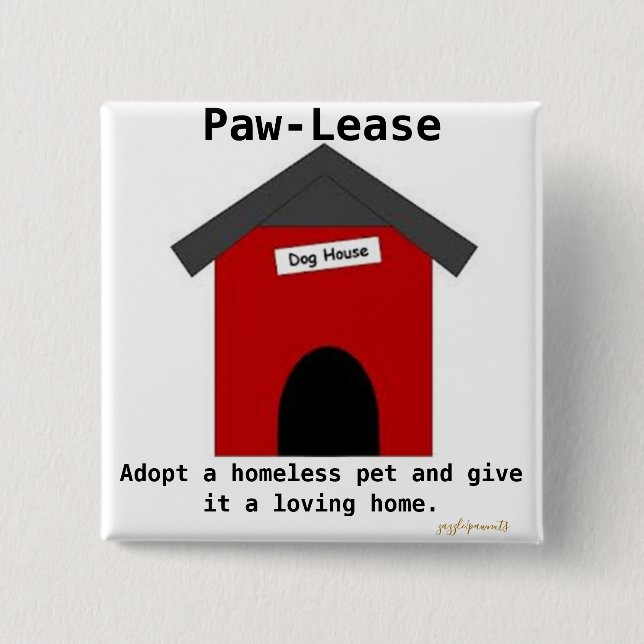 Paw-Lease 15 Cm Square Badge (Front)