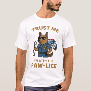 Paw-lice Officer Dog Shirt – K9 Cop Humour Tee