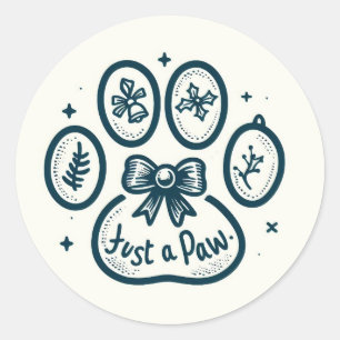 Paw-liday Cheer: Festive Christmas Paws Sticker