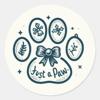 Paw-liday Cheer: Festive Christmas Paws Sticker  