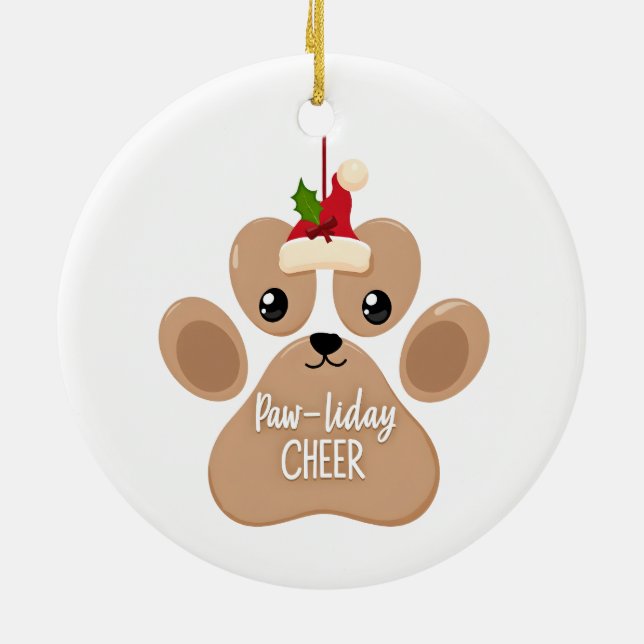 Paw-liday Cheer Pet Ornament (Back)
