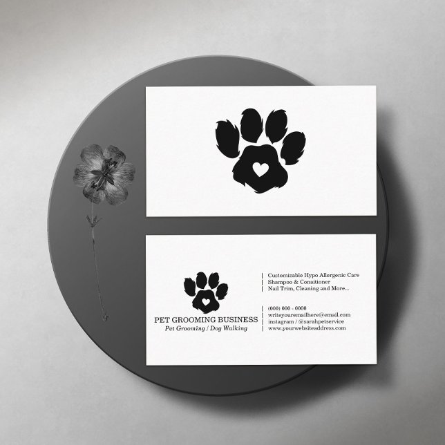 Paw Minimalist Pet Branding Business Card (Creator Uploaded)