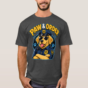 Paw & Order Dog Police PNG, Funny K9 Dog Sublimati T-Shirt