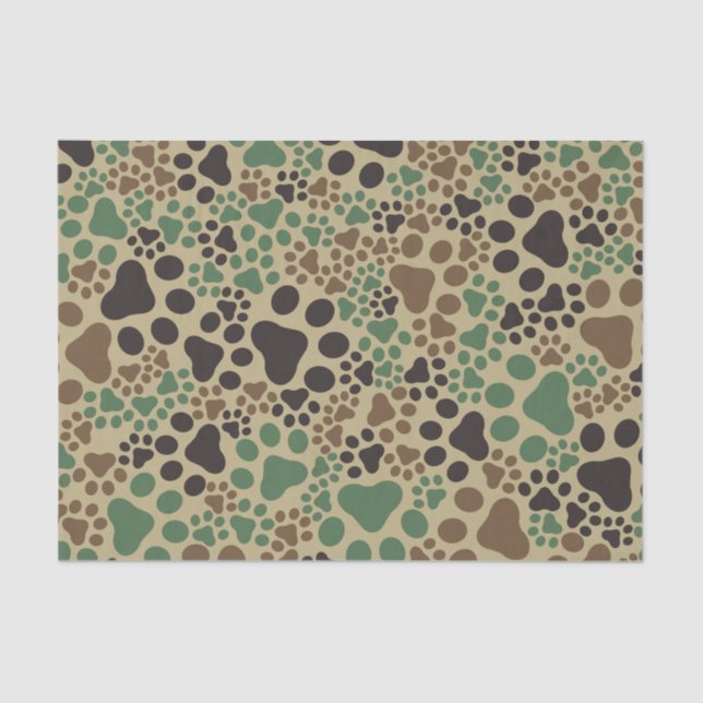 Paw pad camouflage tissue paper (Front)