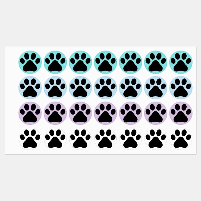 Paw Pads Iron-on Labels (Sheet)