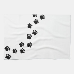 Paw path print dog towel