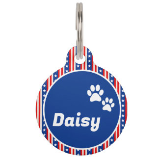 🇺🇸 Paw Patriotic USA Flag Pet Tag
