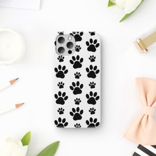Paw Pattern, Dog Paws, Paw Prints, Black and White iPhone 11 Case