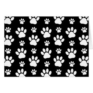 Paw Pattern, Paw Prints, Dog Paws, Black and White