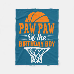 Paw paw of the birthday boy basketball t shirt_1 fleece blanket
