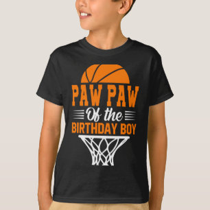 Paw paw of the birthday boy basketball t shirt_1 T-Shirt
