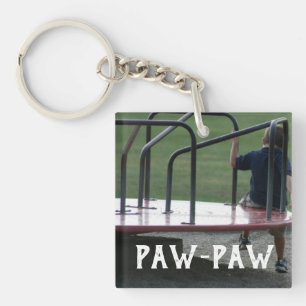 Paw-Paw Two-Sided Photo Design Key Ring