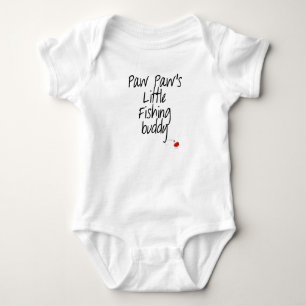 Paw Paw's Little Fishing Buddy Baby Bodysuit