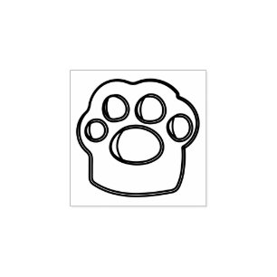 Paw Pet Dog Cat Sketch Logo Rubber Stamp