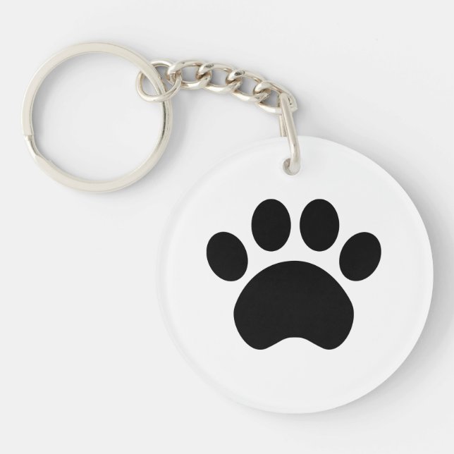 Paw Print Acrylic Keychain (Front)