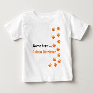 Paw print - add your own name or dog breed baby T-Shirt