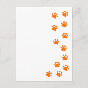 paw print - add your own name or dog breed postcard