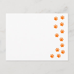 paw print - add your own name or dog breed postcard