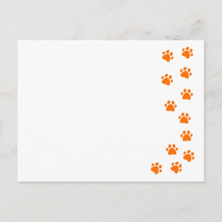 paw print - add your own name or dog breed postcard
