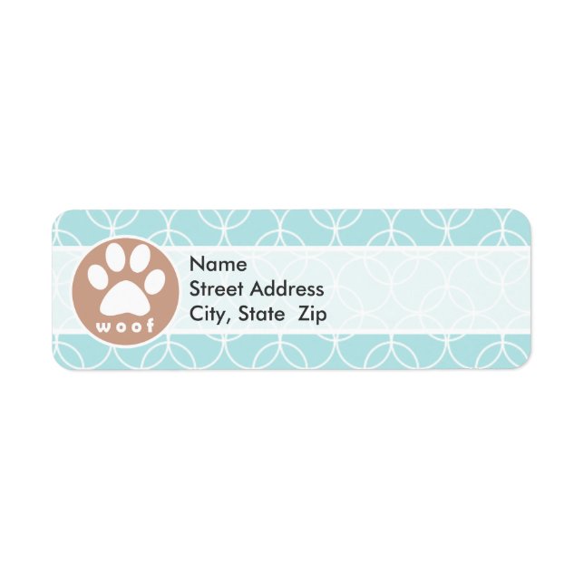 Paw Print; Baby Blue Circles (Front)