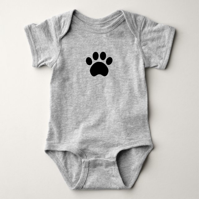 Paw Print Baby Bodysuit (Front)