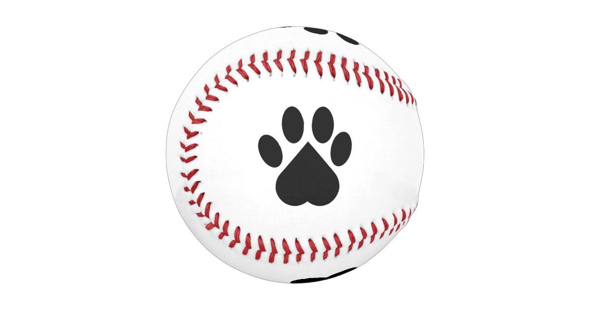 Paw Print Baseball | Zazzle