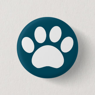 Paw Print: Blue Button