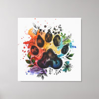 Paw Print Boho Watercolor