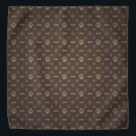 Paw Print & Bone Seamless Pattern Bandana<br><div class="desc">Elegant pattern to show the love of your pets.</div>