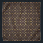 Paw Print & Bone Seamless Pattern Bandana<br><div class="desc">Elegant pattern to show the love of your pets.</div>