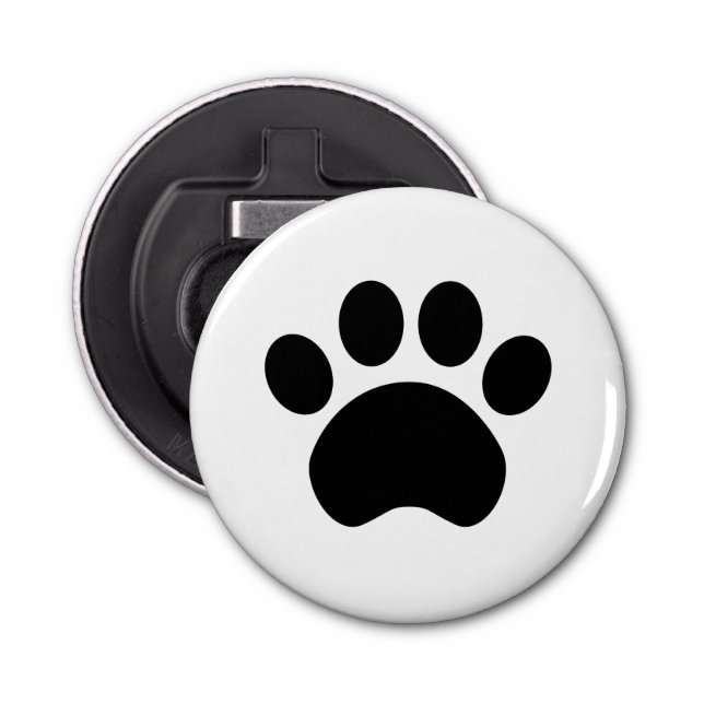 Paw Print Bottle Opener Magnet (Front)