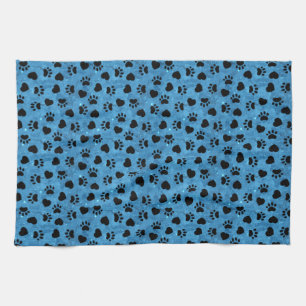 Paw Print Cat Lovers Cute Kitten Heart Animal Tea Towel