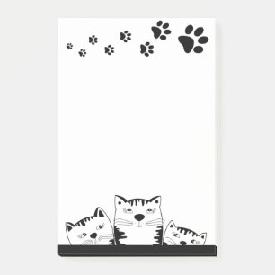 "Paw Print" Cat Post-it Notes