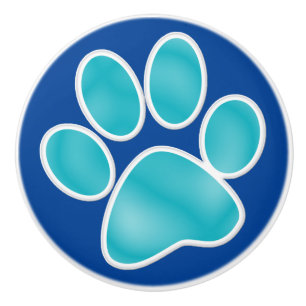 Paw Print Ceramic Drawer Knob - SRF