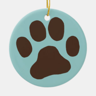 Paw Print Ceramic Tree Decoration