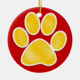 Paw Print Ceramic Tree Decoration