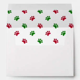 Paw Print Christmas Envelope