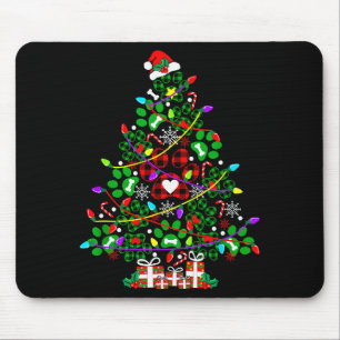Paw Print Christmas Tree Dog Or Cat For Men Women  Mouse Mat
