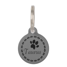 Paw Print Circular Logo Name