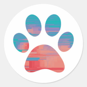 Paw Print             Classic Round Sticker
