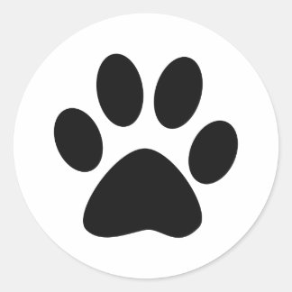 Paw Print Classic Round Sticker