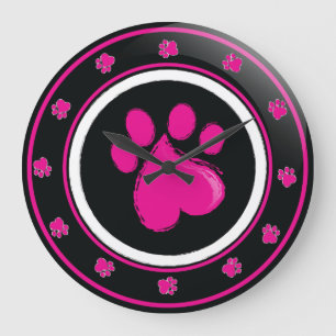 paw print clock